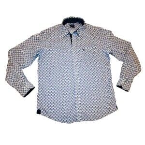 Arrow Sport Mens Button Up Lobster Print Long Sleeve Shirt Sz Medium